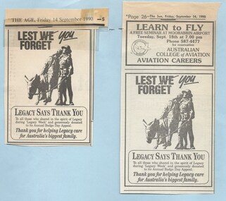 Document, Lest YOU forget. Legacy cares for Australia's biggest family, 1990