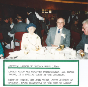 Photograph - Photo, Legacy Week 1990, Mrs Fotheringham, 1990
