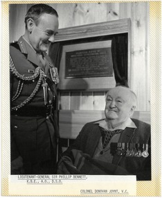Photograph - Photo, Legatee Donovan Joynt and Lt-Gen Sir Phillip Bennett