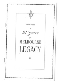 Document, 21 Years of Melbourne Legacy, 1945