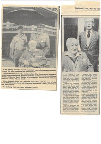 Newspaper - Document, newspaper, Donovan Joynt VC Memorial Sportsman's Club