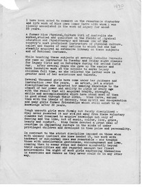 Document - Speech, Miss Enez Domec-Carre, 1970