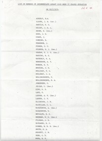 Document, List of Members of Intermediate Legacy Club when it Ceased Operations on 20/2/1974. ILC4