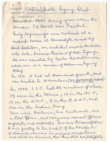 Document, Intermediate Legacy Club ILC18