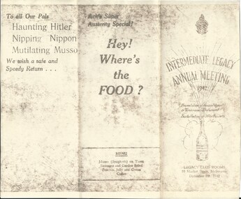 Document, Intermediate Legacy Annual Meeting 1942
