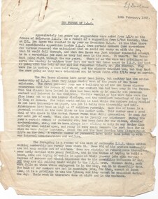 Document, The Future of the Intermediate Legacy Club ILC18, 1947