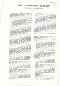 Document, Topic 1 - "How wide the beam?":  Introductory statistical paper