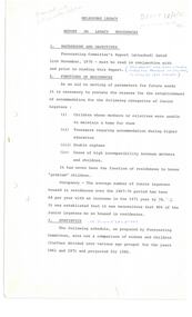 Document - Document, report, Report on Legacy Residences, 1972