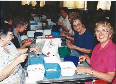 Photograph - Photo, Stamp sorting, Widows activities, 1990s