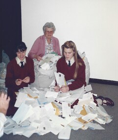 Photograph, Keesing Photographic Pty Ltd, Widows activities - Stamp Sorting, 1992
