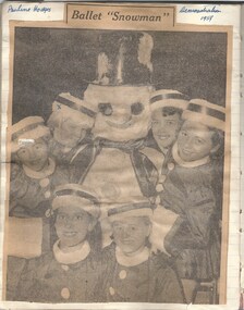 Newspaper - Article, Ballet 'Snowman', 1959
