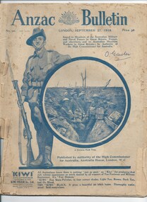Magazine, Anzac Bulletin. London September 27 1918, 1918