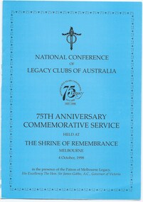 Programme, 1998 Legacy National Conference Commemorative Service, 1998