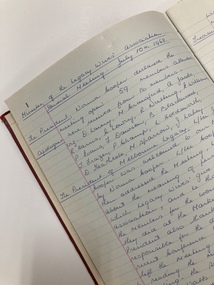 Book - Minutes, Melbourne Legacy Wives' Association Minute Book