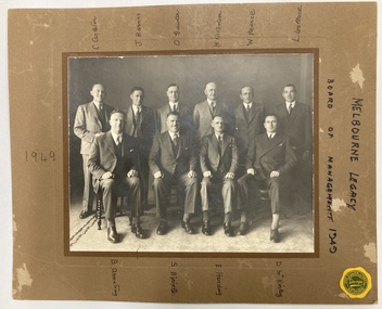 Photograph, Darge, Board of Management 1938 (labelled 1949), 1938