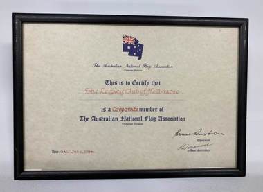 Photograph - Photo, The Australian National Flag Association, 1984
