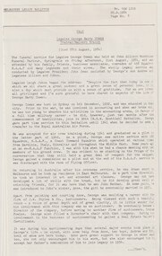 Article, Bulletin VALE Legatee George Harry Cowan