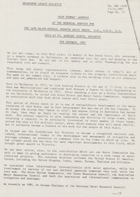 Article, Bulletin VALE Legatee Kenneth David Green