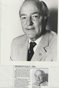 Document - Article, Legatee Alfred Argent, President 1988