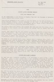 Article, Bulletin VALE Legatee Alfred Newcombe Kemsley