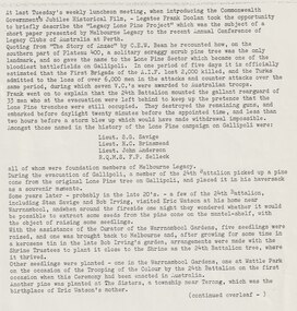 Document - Article, Legacy Bulletin. ANZAC: A Nation's Heritage and Legacy's Lone Pine Project