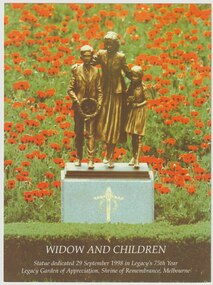 Card, Widow and Children statue dedication 29 September 1998