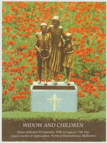 Card, Widow and Children statue dedication 29 September 1998