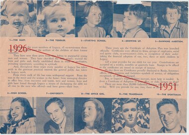 Pamphlet - Document, brochure, You, Too Can Help. Legacy War Orphans Appeal, 1951