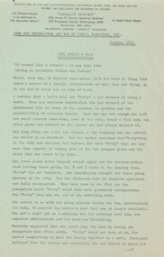 Document - Press Release 1975, Melbourne Legacy, It seemed like a miracle - just like having an invisible Mother and Father, 1975