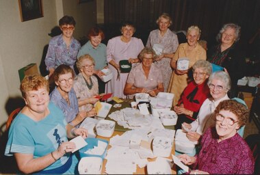 Photograph - Photo, Stamp sorting, Keesing Photographic Pty Ltd, Widows activities, 1991