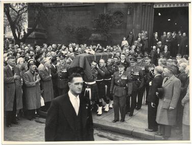 Photograph - Photo, Funeral of Legatee Savige, 1954