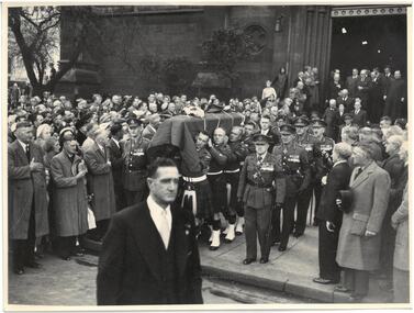 Photograph, Funeral of Legatee Savige, 1954