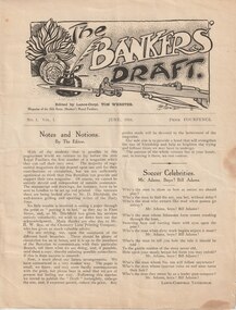 Magazine, The Bankers' Draft June 1916, 1916