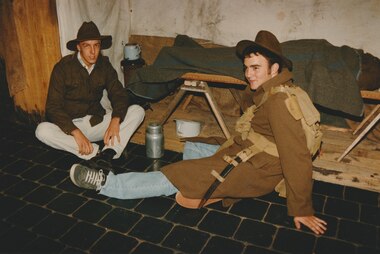 Photograph - Junior legatee outing, Ray McJanett, Visit to Australian War Memorial, 1997