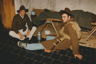 Photograph - Junior legatee outing, Ray McJanett, Visit to Australian War Memorial, 1997