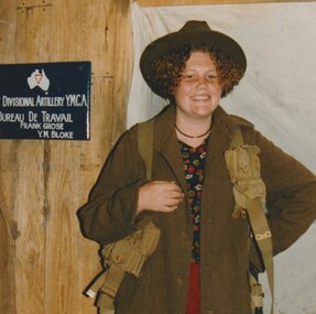Photograph - Junior legatee outing, Ray McJanett, Visit to Australian War Memorial, 1997