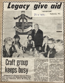 Newspaper - Article, Craft group keeps busy, 1977