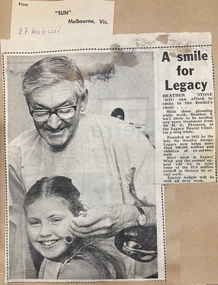 Newspaper - Article, A smile for Legacy, 1977