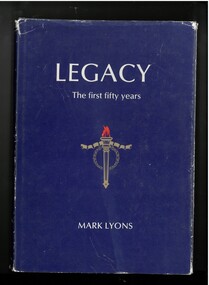 Book, Mark Lyons, Legacy the First Fifty Years, 1978
