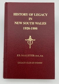 Book, Sydney Legacy, History of Legacy in New South Wales 1926-1986, 1994
