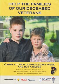 Poster, Help Families of Our Deceased Veterans, 2000s
