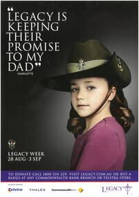 Poster, Legacy is keeping their promise to my Dad, 2011