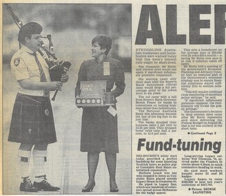 Newspaper - Article, George Salpigtidis, Legacy Appeal 1991, 1991