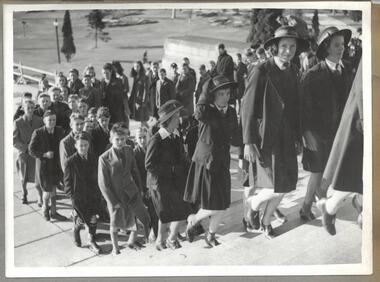 Photograph, Anzac commemoration for students 1945, 1945