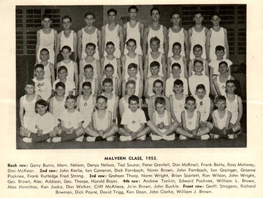 Photograph - Photo, Melbourne Legacy, Malvern Class 1953, 1953