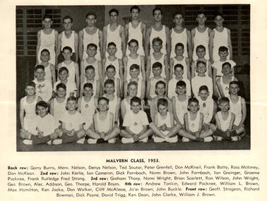 Photograph, Melbourne Legacy, Malvern Class 1953, 1953