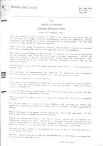 Article, Bulletin VALE Legatee Ian Anderson, 1985
