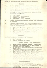 Document, Notes on the Procedures for the Nomination of President, 1972