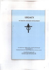 Booklet, Legacy. Its Origins and Early Development, 1998