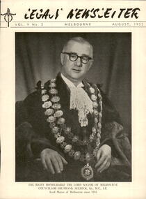 Magazine - Newsletter, Melbourne Legacy, Legacy Newsletter August 1956, 1956